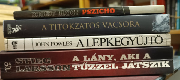 John Fowles, Stieg Larsson Robert Bloch - Krimi knyvcsomag