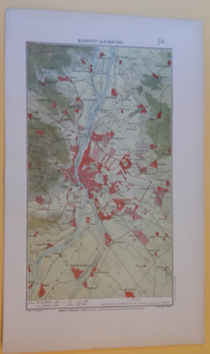 Budapest �s k�rny�ke t�rk�p (1:150000)