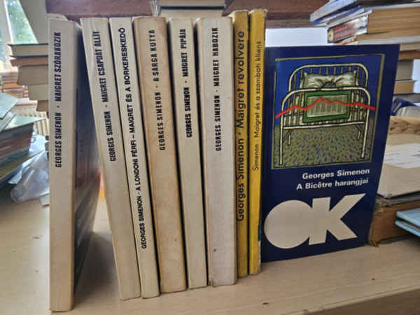 9db Simenon ktet, KNYVMENT AJNLAT: Maigret szrakozik+ Maigret csapdt llt+ A Londoni frfi- Maigret s a borkeresked+ A srga kutya+ Maigret pipja+ Maigret habozik+ Maigret revolvere+ Maigret s a szombati kliens+ A Bicetre har