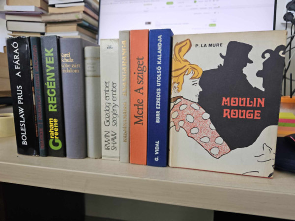 10db vilgirodalom, KNYVMENT AJNLAT: A fra+ Nyugaton a helyzet vltozatlan+ Regnyek (Graham Greene) +Kbe zrt fjdalom+ A vak Smson+ Gazdag ember, szegny ember+ Anangaranga+ A sziget+ Burr ezredes utols kalandja+ Moulin Rouge