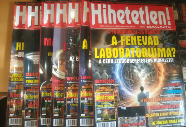 7 db Hihetetlen magazin lapsz�m: 274, 279, 282, 284, 288, 289, 292