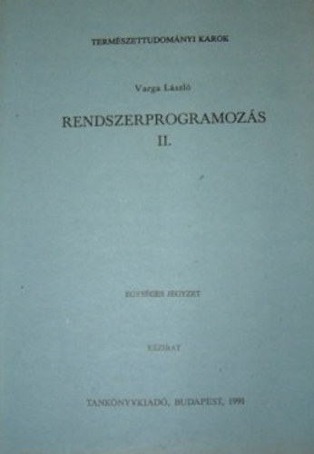 Rendszerprogramozs II.