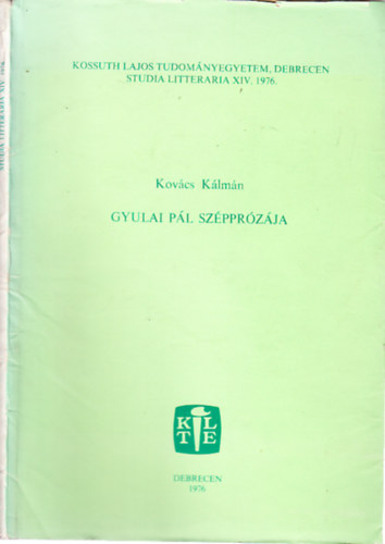 Kovcs Klmn - Gyulai Pl szpprzja (Studia Litteraria XIV. (1976)