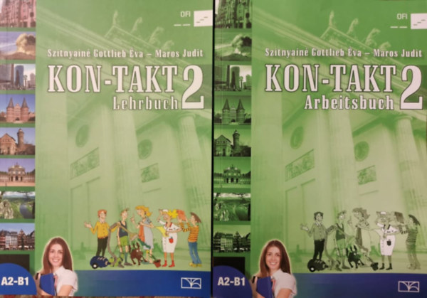 2 db KON-TAKT 2 - Lehrbuch A2-B1,KON-TAKT 2 - Arbeitsbuch A2-B1