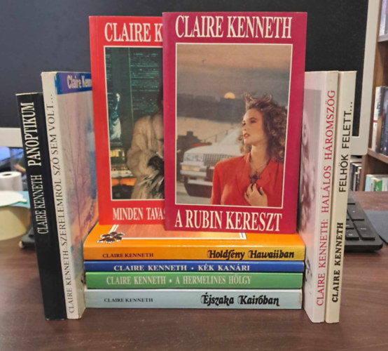 10 db-os Claire Kenneth KNYVMENT AJNLAT: Minden tavasz vgetr..., jszaka Kairban, A hermelines hlgy, Kk kanri, Holdfny Hawaiiban, A rubin kereszt, Panoptikum, Felhk felett..., Szerelemrl sz sem volt...,Hallos hromszg