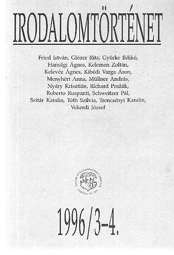Irodalomtrtnet 1996/3-4.
