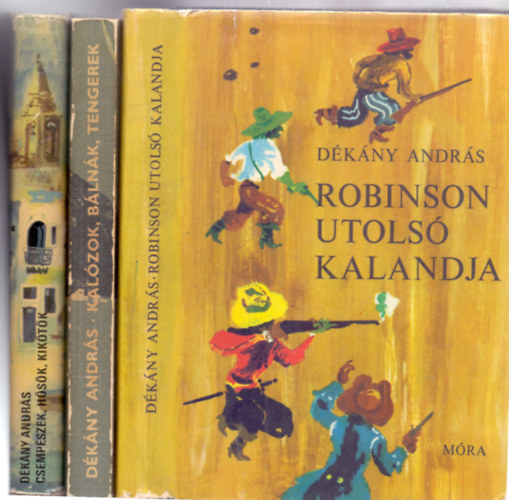 2 db. a Tengerszregny-sorozatbl: Csempszek, hsk, kiktk (jabb kalandok szak-Afrika partjainl) + Kalzok, blnk, tengerek (Kalandok az szaki tengereken) + mg egy kalandregny: Robinson utols kalandja