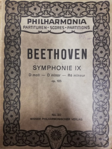 Beethoven Symphonie IX. ( Philharmonia No. 30. kotta )