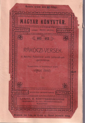 Rkczi-versek - Magyar Knyvtr 462-463