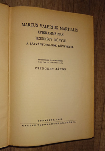 Marcus Valerius Martialis Epigramm�inak tizenn�gy k�nyve