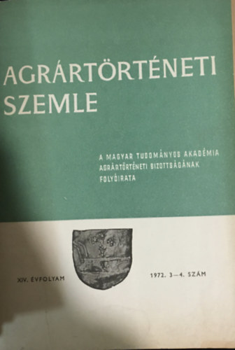 Agr�rt�rt�neti szemle XIV. �vf. 3-4. sz�m (1972)