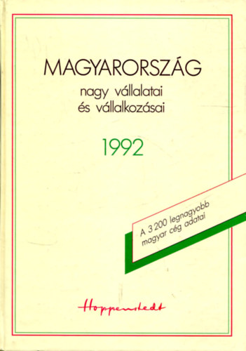 Magyarorszg nagy vllalatai s vllalkozsai 1992.