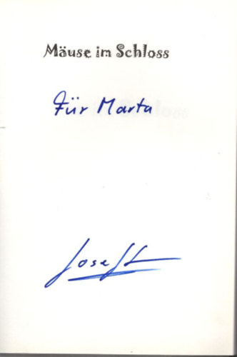 Josef Koller - Mäuse im Schloss (dedikált)
