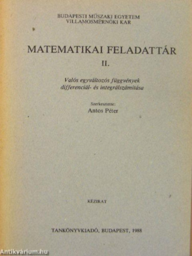 Matematikai feladatt�r I-II.