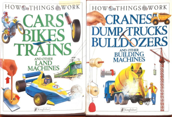 2 db How things work: Cars bikes trains and other land machines, Cranes dumo tracks bulldozers and other building machines