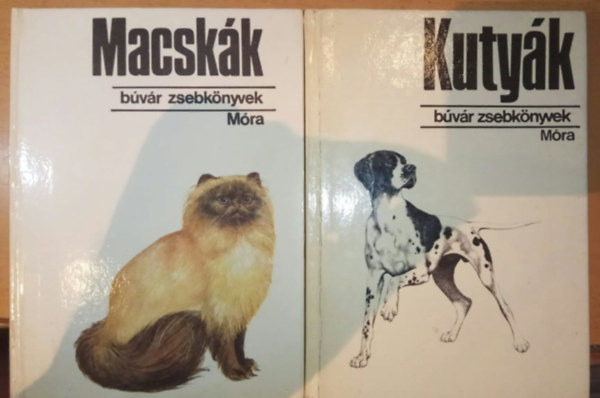 2 db B�v�r zsebk�nyv: Macsk�k - Kuty�k