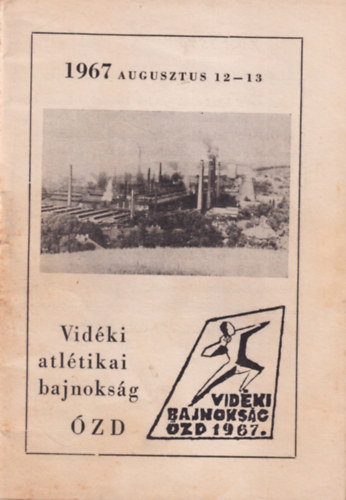 Vidki atltikai bajnoksg zd 1967 augusztus 12-13