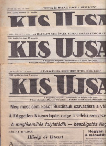 Kis Ujsg 1990. LXVIII. (II.) vfolyam (32 szm)