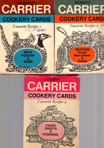 3 db Cookery Cards 1., 2., 4.  ktete