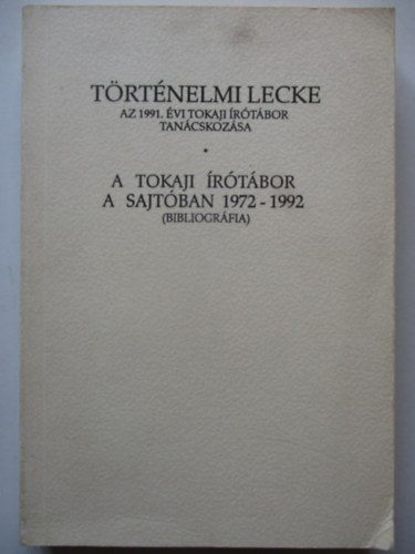 A tokaji rtbor a sajtban 1972-1992 (Bibliogrfia)