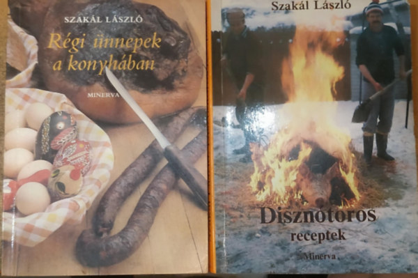 2 db Szakl Lszl szakcsknyv: Diszntoros receptek + Rgi nnepek a konyhban
