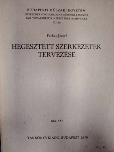 Hegesztett szerkezetek tervezse