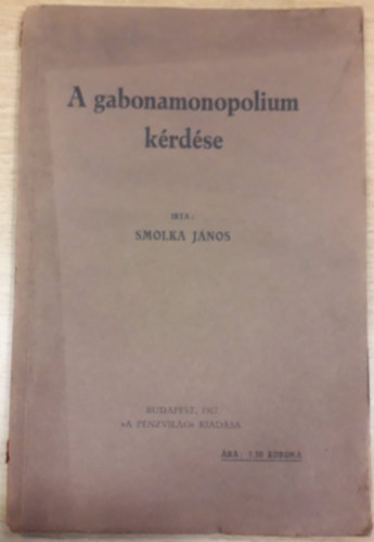 A gabonamonoplium krdse (1917)