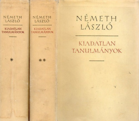 Kiadatlan tanulmnyok I-II.