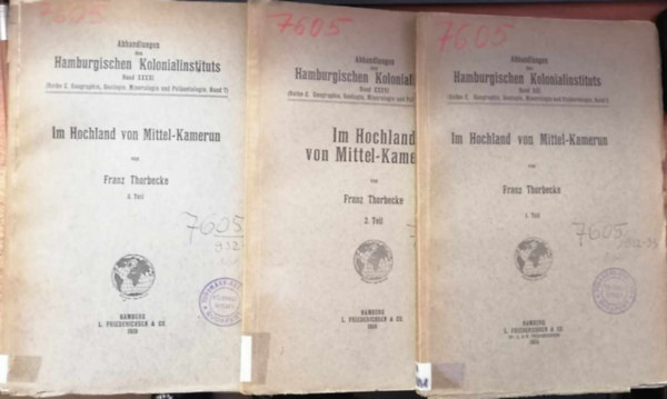 Franz Thorbecke - Im Hochland von Mittel-Kamerun 1-3.