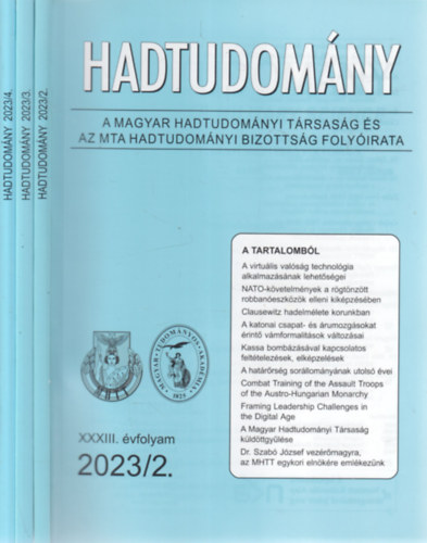 Hadtudomny 2023/2,3,4. szmok (3 db. lapszm)