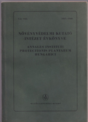 Nvnyvdelmi Kutat Intzet vknyve 1968 ( Vol. XI. )
