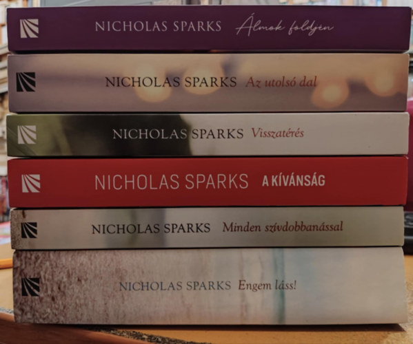 6 db Nicholas Sparks: lmok fldjn + Az utols dal + Visszatrs + A kvnsg + Minden szvdobbanssal + Engem lss!