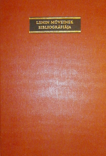 Lenin m�veinek bibliogr�fi�ja
