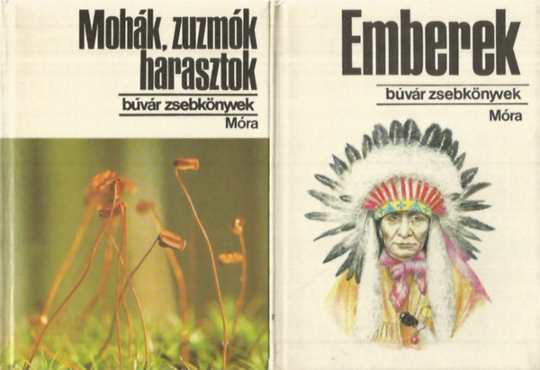 3 db B�v�r zsebk�nyvek: Emberek + Moh�k, zuzm�k, harasztok + Gy�m�lcs�k