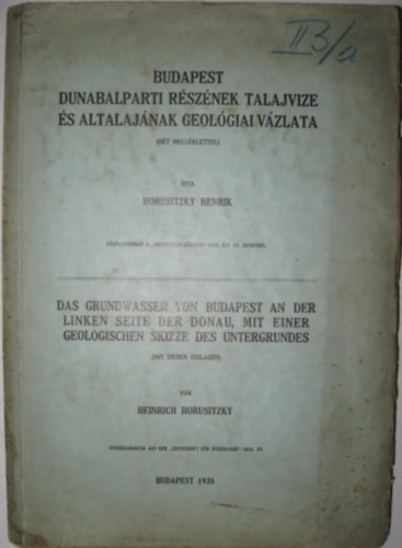 Budapest Dunabalparti rsznek talajvize s altalajnak geolgiai vzlata
