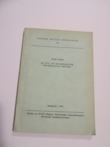 Az 1773. �vi helys�gn�vt�r n�vv�gmutat� sz�t�ra.