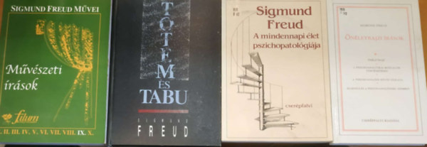 4 db Sigmund Freud: Totem �s tabu; �n�letrajzi �r�sok; A mindennapi �let pszichopatol�gi�ja; M�v�szeti �r�sok