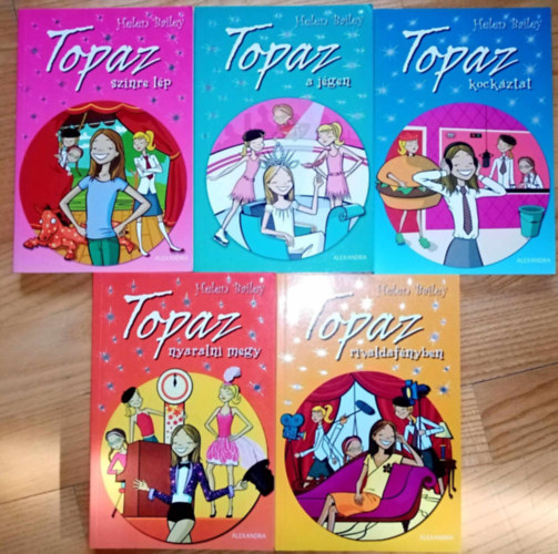Helen Bailey "Topaz" knyvcsomag (5db) Topaz sznre lp + Topaz a jgen + Topaz kockztat + Topaz nyaralni megy + Topaz rivaldafnyben