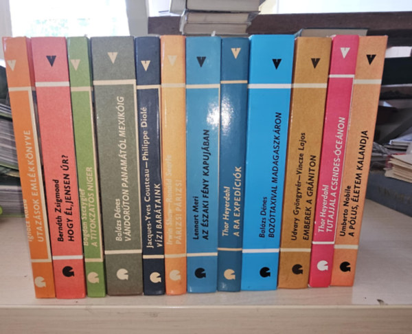 11db a Vilgjrk sorozatbl, KNYVMENT AJNLAT: Utazsok emlkknyve+ Hogy l, Jensen r?+ A titokzatos Niger+ Vzi bartaink+ Prizs! Prizs!+ Az szaki fny kapujban+ A Ra expedci+ Bozttaxival Madagaszkron+