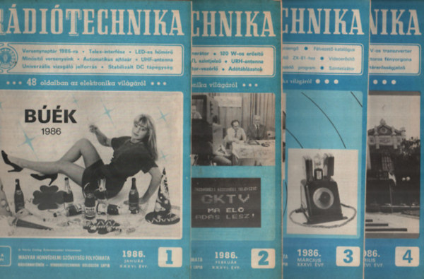 R�di�technika 1986. teljes �vfolyam (1-12. sz�monk�nt)