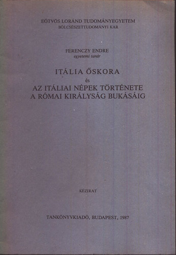 Itlia skora-Az itliai npek trtnete a rmai kirlysg buksig