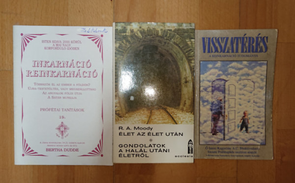 3 kiadv�ny a reinkarn�ci�r�l: Visszat�r�s - A reinkarn�ci� tudom�nya, Inkarn�ci�/Reinkarn�ci�, �let az �let ut�n  /  Gondolatok a hal�l ut�ni �letr�l