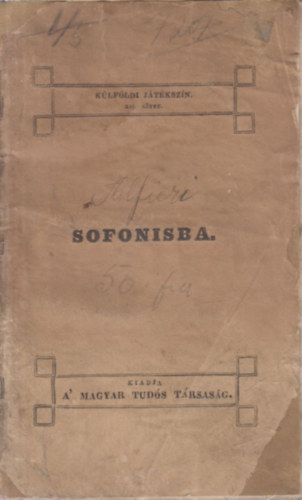 Sofonisba (Klfldi jtkszin XII. ktet)