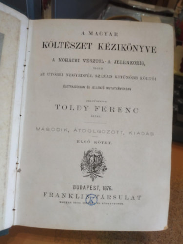 A magyar kltszet kziknyve I.