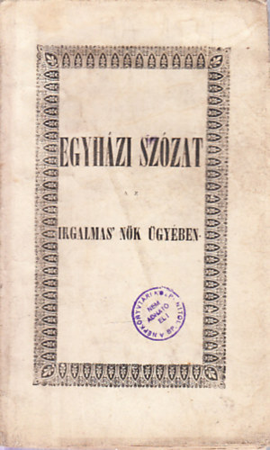 Egyhzi szzat (az irgalmas' nk gyben)