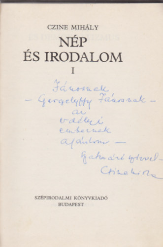 N�p �s irodalom I-II.