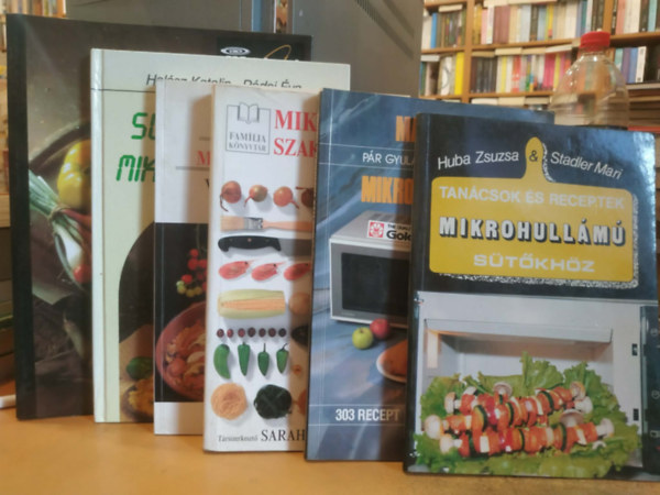 6 db gasztron�mia: S�t�s-f�z�s mikrohull�mon + Tan�csok �s receptek mikrohull�m� s�t�kh�z + Magyaros �zek mikrohull�mmal + Mikrohull�m� szak�csm�v�szet + S�t�s-f�z�s mikrohull�mon + Whirlpool Home Appliances