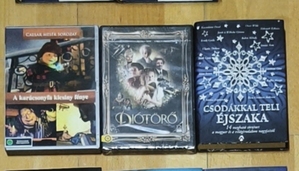2db kar�csonyi mese DVD + aj�nd�k k�nyv - A kar�csonyfa kicsiny f�nye, Di�t�r� + Csod�kkal teli �jszaka-14 meghat� t�rt�net a magyar �s a vil�girodalom nagyjait�l