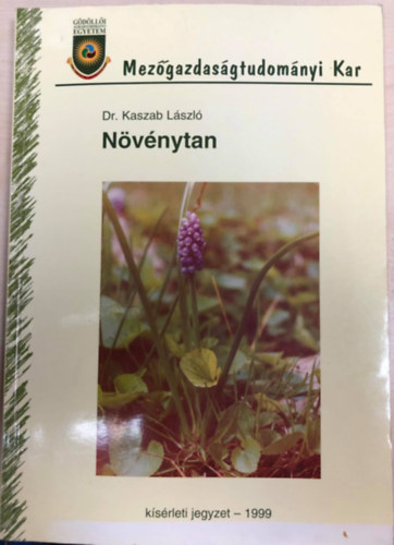 N�v�nytan - k�s�rleti jegyzet - Mez�gazdas�gtudom�nyi kar