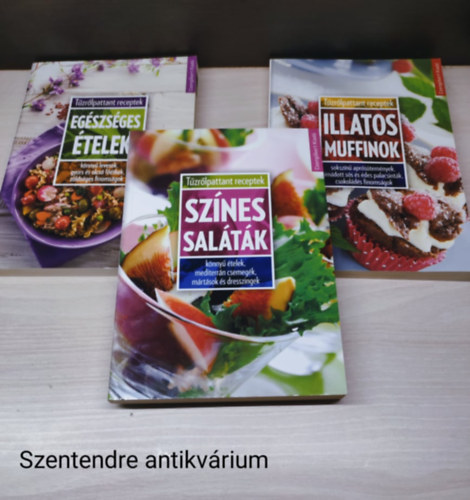 szerk:Tth Elza - Illatos muffinok,Egszsges telek,Sznes saltk. 3db knyv (sajt kppel)